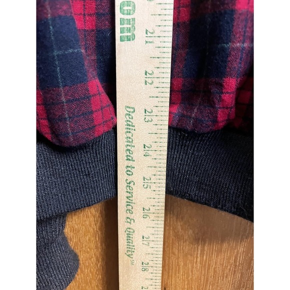 Vintage Pendleton Sweater Cardigan Mens Large Red Plaid Button Front USA 80s - Picture 5 of 5